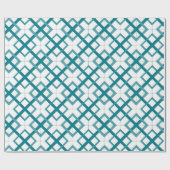 Cadeauverpakking - Vierkantjes snijden in Zee Groe Cadeaupapier (Vlak)