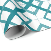 Cadeauverpakking - Vierkantjes snijden in Zee Groe Cadeaupapier (Rol Hoek)