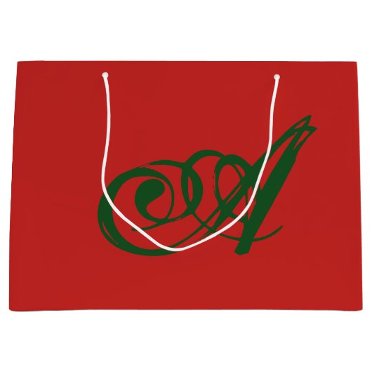 Cadeauverpakking voor aangepast INITIAAL Groot Cadeauzakje (Voorkant)