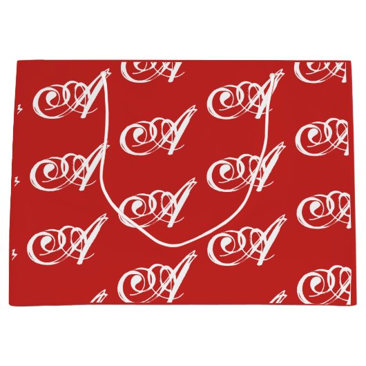Cadeauverpakking voor aangepast INITIAAL Groot Cadeauzakje (Voorkant)