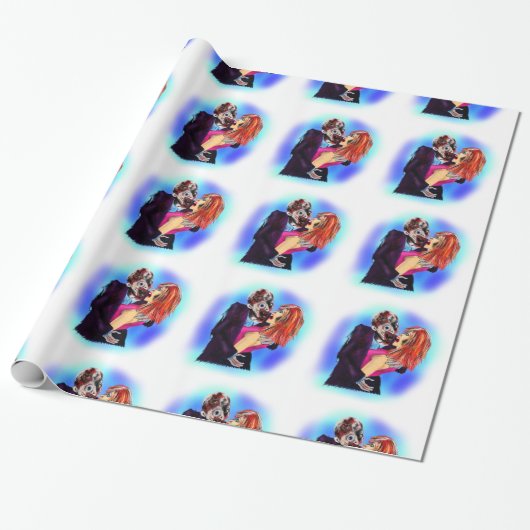 Cadeauverpakking voor komische zombies die meisjes cadeaupapier (Uitgerold)