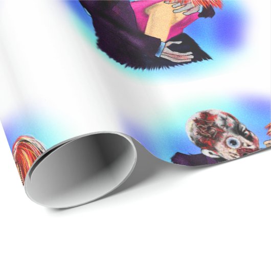 Cadeauverpakking voor komische zombies die meisjes cadeaupapier (Rol Hoek)