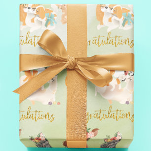 Cadeauverpakking voor mama en baby dieren cadeaupapier