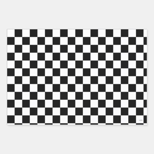 Cadeauverpakking voor zwarte en witte cheques HAMb Inpakpapier Vel (Voorkant)