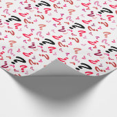 Cadeauverpakking - vraagtekens in rood cadeaupapier (Hoek)