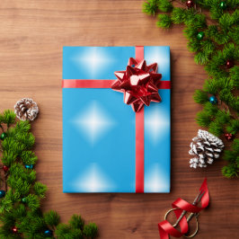Cadeauverpakking - Witte Star-gloed op blauw Cadeaupapier