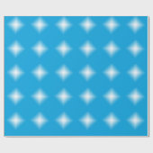 Cadeauverpakking - Witte Star-gloed op blauw Cadeaupapier (Vlak)