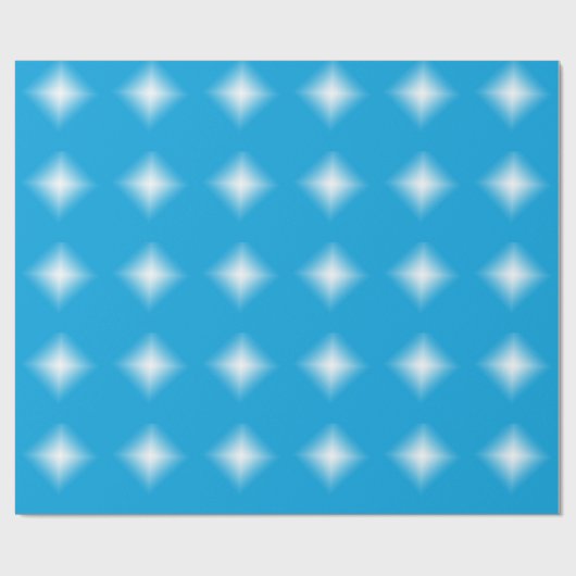 Cadeauverpakking - Witte Star-gloed op blauw Cadeaupapier (Vlak)