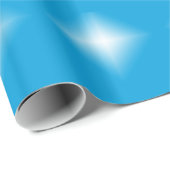 Cadeauverpakking - Witte Star-gloed op blauw Cadeaupapier (Rol Hoek)