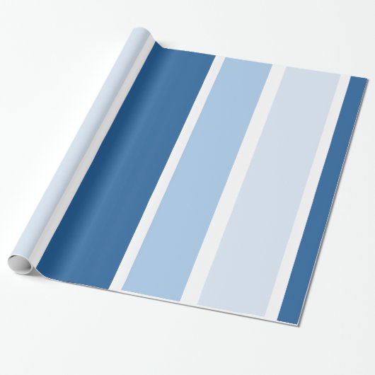 Cadeauverpakkings papier Baby Blues Streep (Uitgerold)