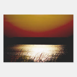 Cadeauverpakkings papier Lake Sunset Inpakpapier Vel