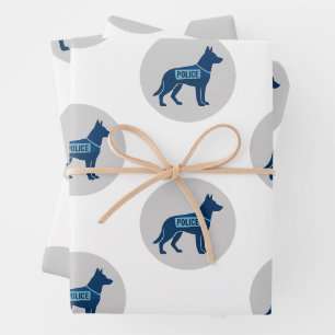 Cadeauverpakkings papier voor politie K9 Inpakpapier Vel