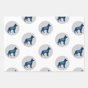 Cadeauverpakkings papier voor politie K9 Inpakpapier Vel