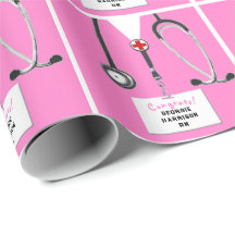 Cadeauverpakkingspapier voor verpleegkundigen afge