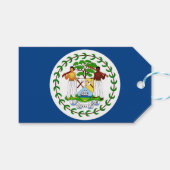 Cadeauvlag met Label van Belize Cadeaulabel (Voorkant (Horizontaal))