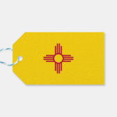 Cadeauvlag met Label van de staat New Mexico, Vere Cadeaulabel (Achterkant Horizontaal)