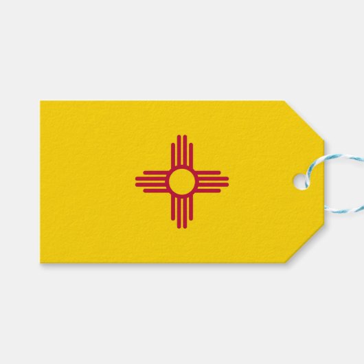 Cadeauvlag met Label van de staat New Mexico, Vere Cadeaulabel (Voorkant (Horizontaal))