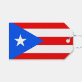 Cadeauvlag met Label van Puerto Rico, Verenigde St Cadeaulabel (Voorkant (Horizontaal))