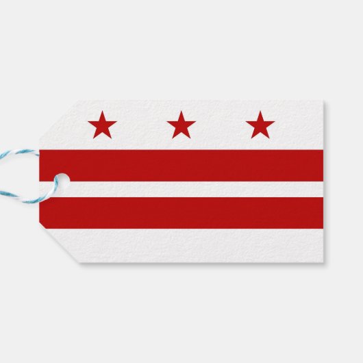 Cadeauvlag met Label van Washington DC, Verenigde  Cadeaulabel (Achterkant Horizontaal)