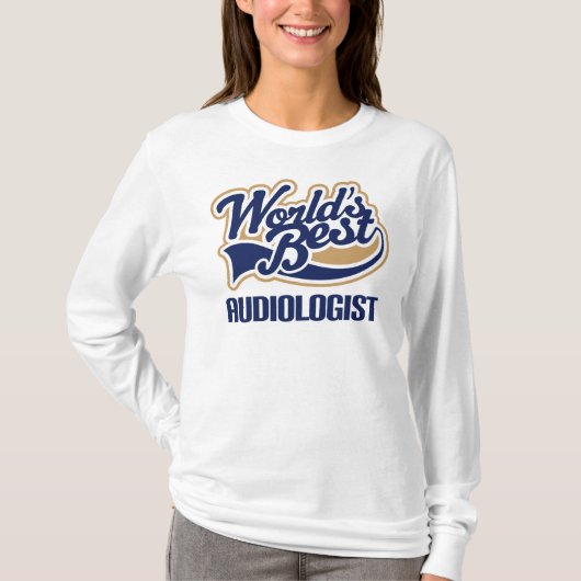 Cadeauwerelden Beste audioloog T-shirt (Voorkant)