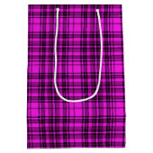 CADEAUWIKKEL ROZE ZWART GERUITE PLAID MEDIUM CADEAUZAKJE (Achterkant)