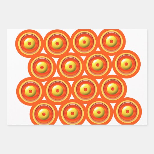 Cadeauwikkelset - Concentrische cirkels in patrone Inpakpapier Vel (Voorkant 3)