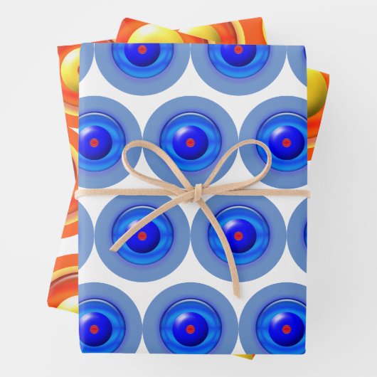 Cadeauwikkelset - Concentrische cirkels in patrone Inpakpapier Vel (In situ)