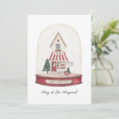 Cadeauwinkel Christmas Kaart (Staand voorkant)