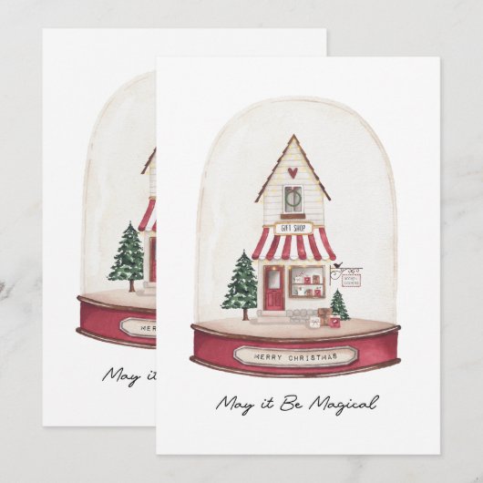 Cadeauwinkel Christmas Kaart (Voorkant / Achterkant)