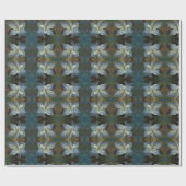 Cadeauwrap Roll Blue Poinsettia Cadeaupapier (Vlak)