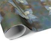 Cadeauwrap Roll Blue Poinsettia Cadeaupapier (Rol Hoek)