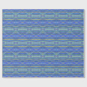 Cadeauwrap Roll Blue Stripes Cadeaupapier (Vlak)