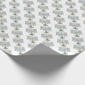 Cadeauwrap Roll - Chanoeka - Menorah Cadeaupapier (Hoek)