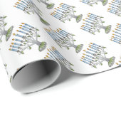 Cadeauwrap Roll - Chanoeka - Menorah Cadeaupapier (Rol Hoek)