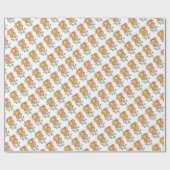 Cadeauwrap Roll - NGA Waterverf Oranje Rozen Cadeaupapier (Vlak)