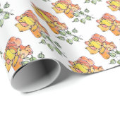 Cadeauwrap Roll - NGA Waterverf Oranje Rozen Cadeaupapier (Rol Hoek)