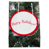 Cadeauzak - Antiek Santa Ornament Medium Cadeauzakje (Achterkant)