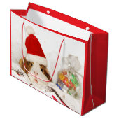 Cadeauzak CAVIA VARKEN IN EEN KERSTHOED Groot Cadeauzakje (Voorkant Gekanteld)