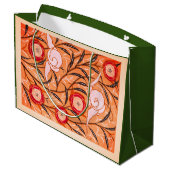 CADEAUZAK CHINEES BLOEMPATROON IN SINAASAPPEL GROOT CADEAUZAKJE (Achterkant Gekanteld)