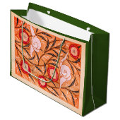 CADEAUZAK CHINEES BLOEMPATROON IN SINAASAPPEL GROOT CADEAUZAKJE (Voorkant Gekanteld)