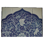 CADEAUZAK CHINEES PATROON ZWART EN BLAUW GROOT CADEAUZAKJE (Achterkant)