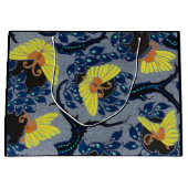 CADEAUZAK CHINEES VLINDERPATROON BLAUW EN ZWART GROOT CADEAUZAKJE (Voorkant)