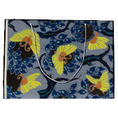 CADEAUZAK CHINEES VLINDERPATROON BLAUW EN ZWART GROOT CADEAUZAKJE (Achterkant)