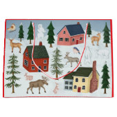 CADEAUZAK DORP IN DE SNEEUW GROOT CADEAUZAKJE (Voorkant)