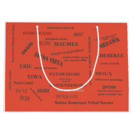 Cadeauzak/Label/inheemse stammennamen/metropolie Groot Cadeauzakje