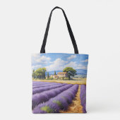 Cadeauzak met lavendel tote bag (Achterkant)