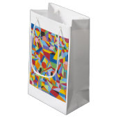 Cadeauzak met Leuke Heldere Kleuren en Vet Ontwerp Klein Cadeauzakje (Achterkant Gekanteld)