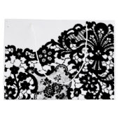 CADEAUZAK ZWART-WIT KANT GROOT CADEAUZAKJE (Achterkant)