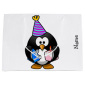 cadeauzakje. Pinguïn. Groot Cadeauzakje (Voorkant)