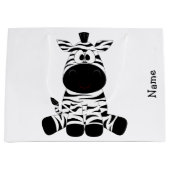cadeauzakje. Zebra. Large Cadeautasje (Voorkant)